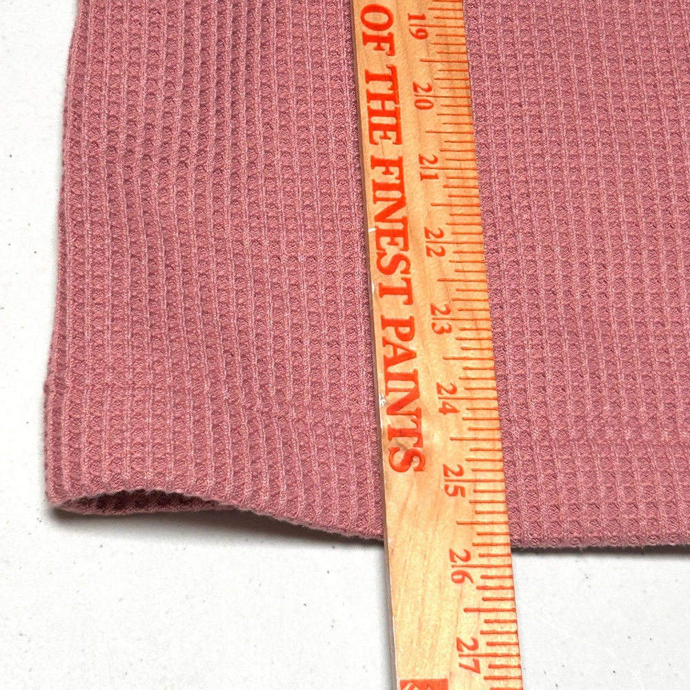 L.L.Bean Women's Waffle Knit Quarter Zip Pullover M Dusty Rose Fleece - Picture 9 of 9